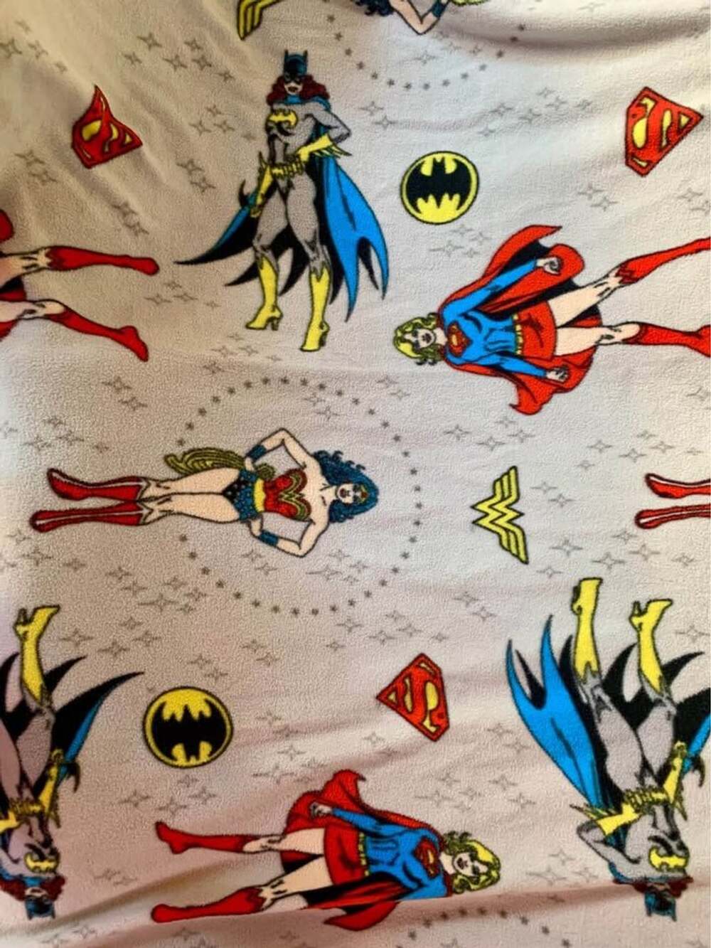 New! 1.5 yds Camelot Fabrics DC Comics Super Hero Girls Fleece Fabric